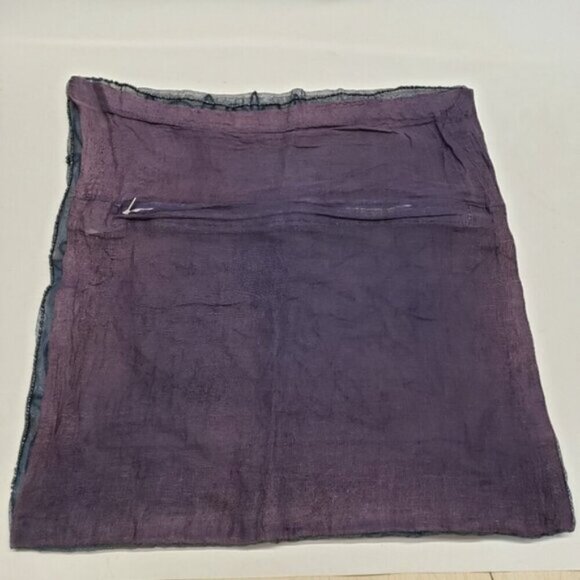 Deep Blue Sheer Beaded Cushion Cover Pillow Case Moody Maximalist Boho - Picture 6 of 13